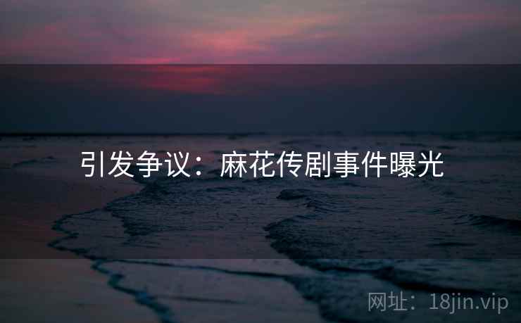 引发争议：麻花传剧事件曝光